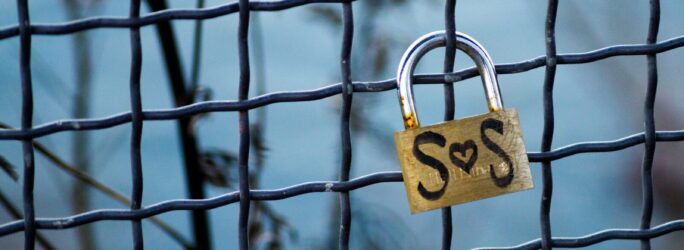 brown and gray padlock